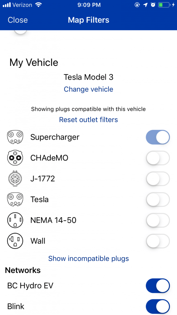 How to Use Plugshare: Charging Plug Filter